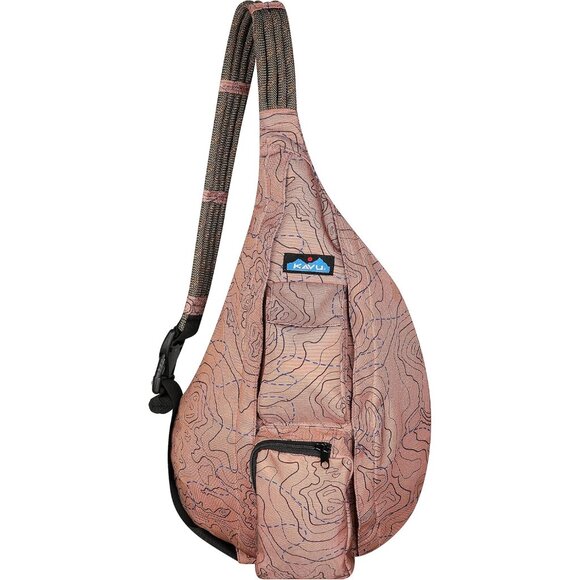Sea Map Rope Sling Pack Lightweight Crossbody with Adjustable Rope Strap 10L